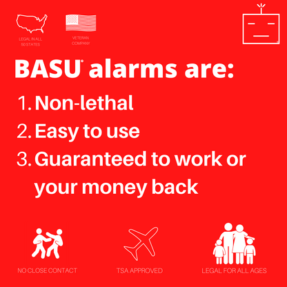 BASU® eAlarm Plus 130db Emergency Alarm for Camping & Hiking, Tripwire Alarm, Bear Alarm, Perimeter Alarm
